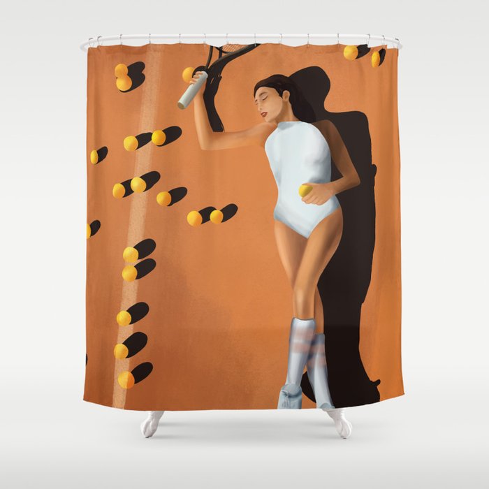 Tennis Reverie Shower Curtain Gallery Image 1