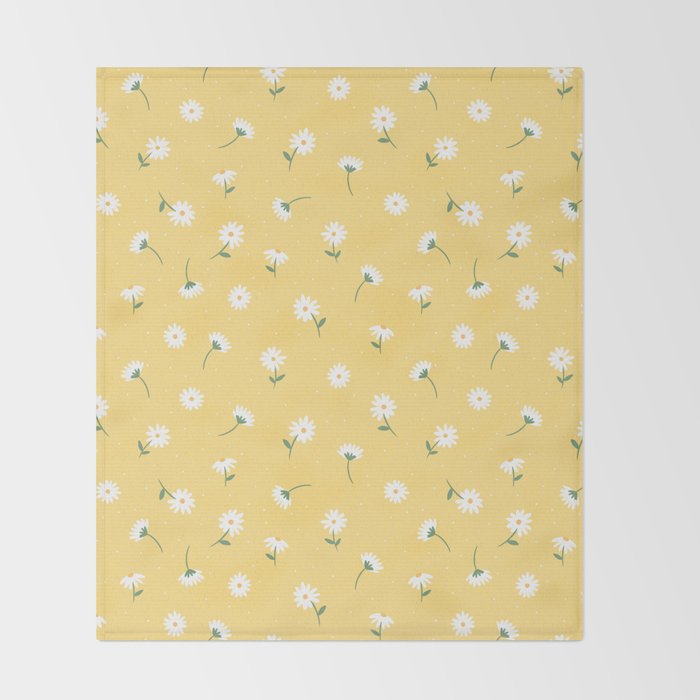 Little Daises Throw Blanket Gallery Image 2