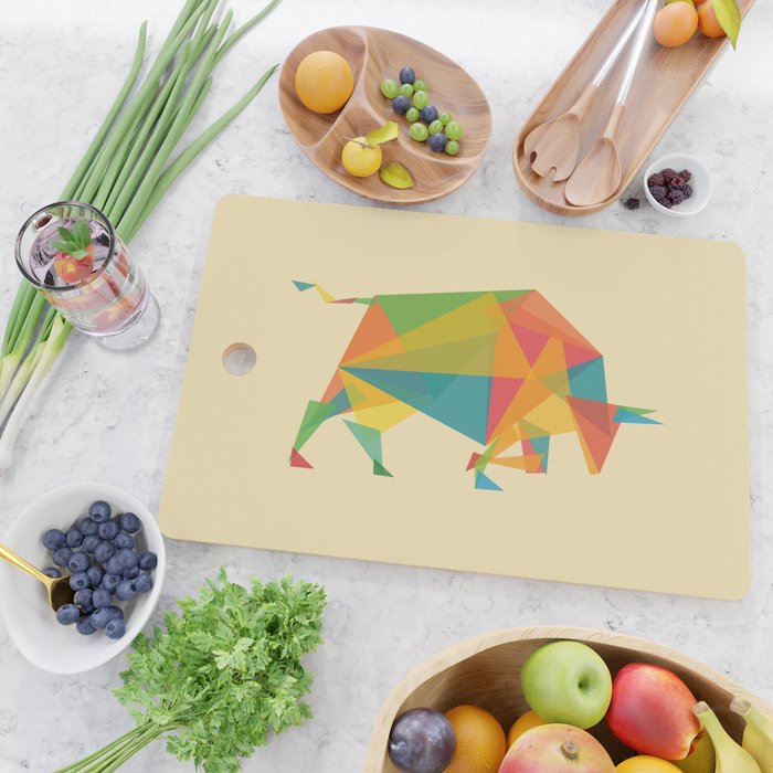 Fractal Geometric Bull Cutting Board Gallery Image 2