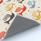Festive Birds retro pattern Rug Gallery Image 4
