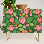 Wild Strawberries - green Credenza Gallery Image 1