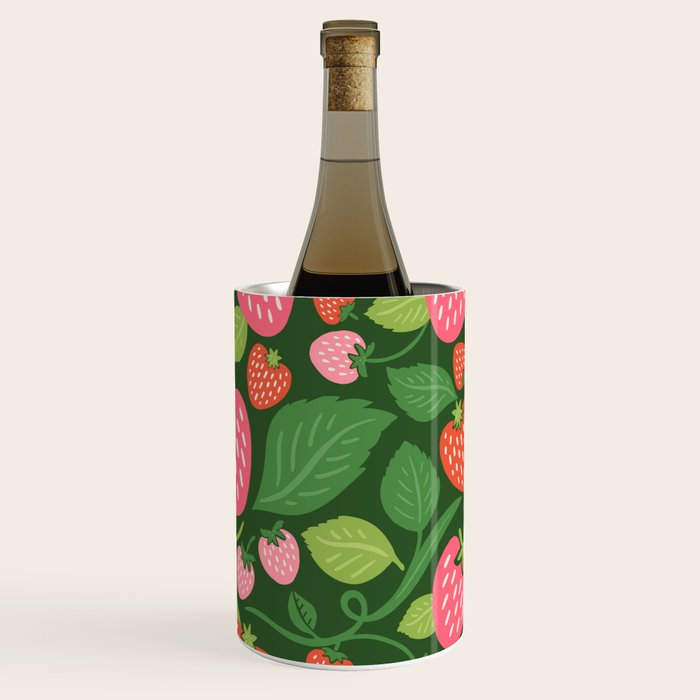 Wild Strawberries - green Wine Chiller Gallery Image 3