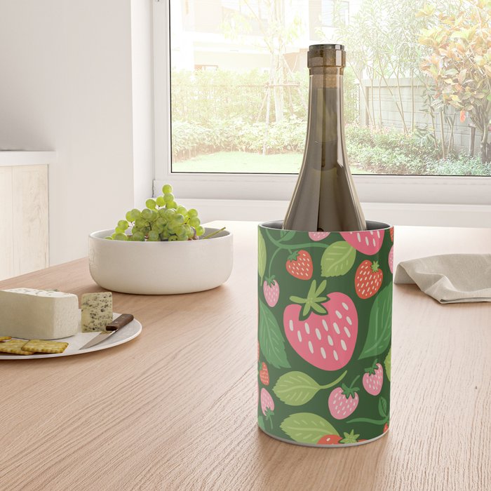 Wild Strawberries - green Wine Chiller Gallery Image 4