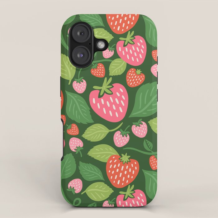 Wild Strawberries - green iPhone Case Gallery Image 1