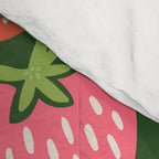 Wild Strawberries - green Comforter Gallery Image 4