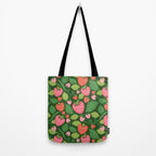 Wild Strawberries - green Tote Bag Gallery Image 2