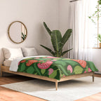 Wild Strawberries - green Comforter Gallery Image 2