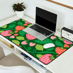 Wild Strawberries - green Desk Mat Gallery Image 2