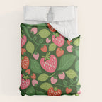 Wild Strawberries - green Comforter Gallery Image 6