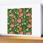Wild Strawberries - green Wall Mural Gallery Image 2
