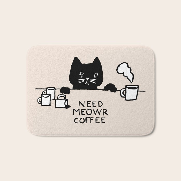 Need meowr coffee Bath Mat Gallery Image 1