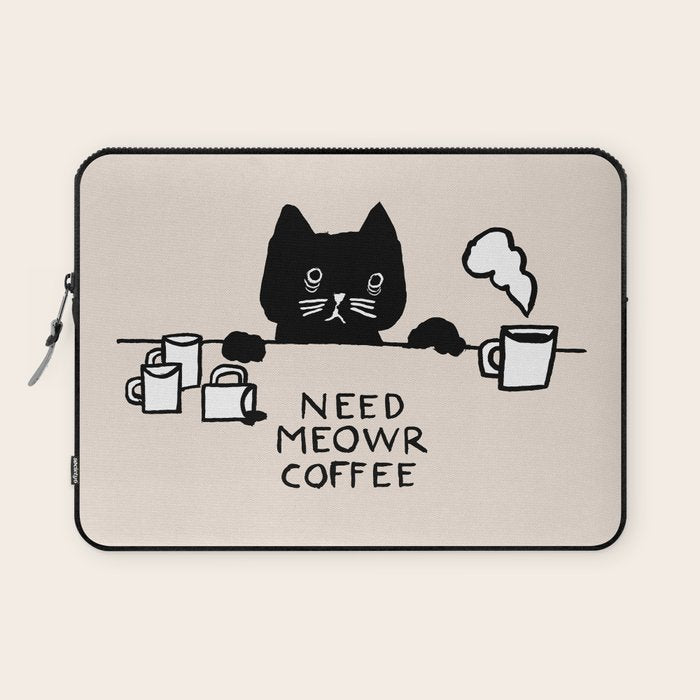 Need meowr coffee Laptop Sleeve Gallery Image 1