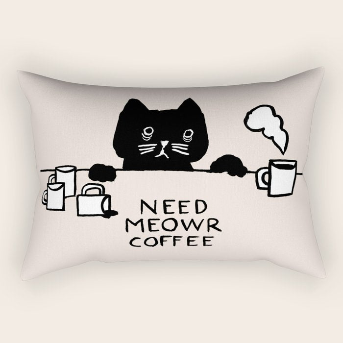 Need meowr coffee Rectangular Pillow Gallery Image 2