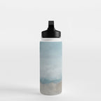 Beach Day II - Ocean Horizon Sandy Sunny Clear Blue Skies Abstract Nature Painting Art Print  Water Bottle Gallery Image 3
