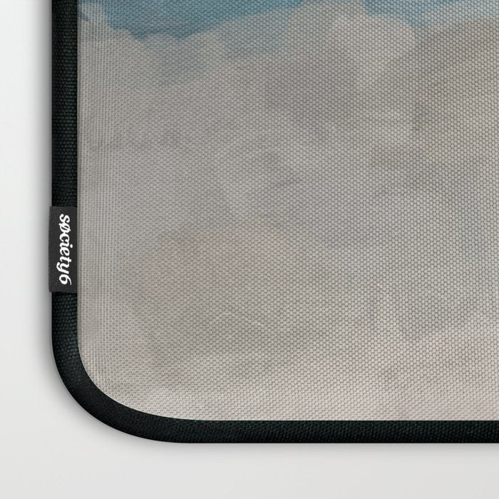 Beach Day II - Ocean Horizon Sandy Sunny Clear Blue Skies Abstract Nature Painting Art Print  Laptop Sleeve Gallery Image 3