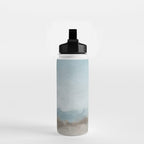 Beach Day II - Ocean Horizon Sandy Sunny Clear Blue Skies Abstract Nature Painting Art Print  Water Bottle Gallery Image 2