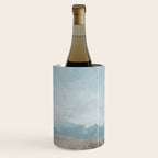 Beach Day II - Ocean Horizon Sandy Sunny Clear Blue Skies Abstract Nature Painting Art Print  Wine Chiller Gallery Image 1