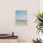 Beach Day II - Ocean Horizon Sandy Sunny Clear Blue Skies Abstract Nature Painting Art Print  Poster Gallery Image 2