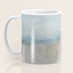 Beach Day II - Ocean Horizon Sandy Sunny Clear Blue Skies Abstract Nature Painting Art Print  Coffee Mug Gallery Image 3