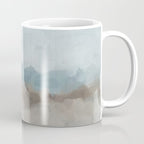 Beach Day II - Ocean Horizon Sandy Sunny Clear Blue Skies Abstract Nature Painting Art Print  Coffee Mug Gallery Image 1