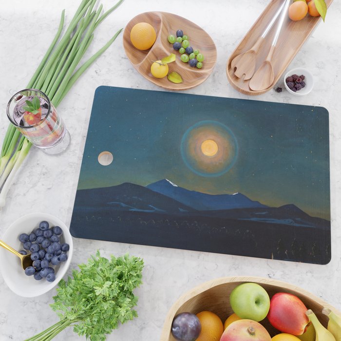 "Moonlight, Winter" by Rockwell Kent (1940) Cutting Board Gallery Image 2