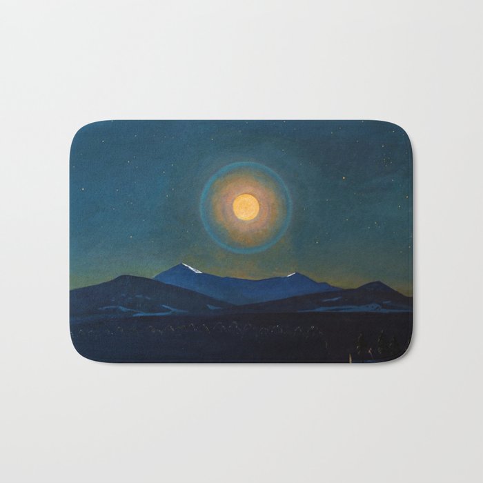 "Moonlight, Winter" by Rockwell Kent (1940) Bath Mat Gallery Image 1