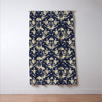 Victorian Botanicals Cornflower In Navy Blue Window Curtain Gallery Image 3