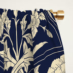 Victorian Botanicals Cornflower In Navy Blue Window Curtain Gallery Image 2