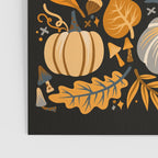 Pumpkin Confetti - Orange on Charcoal Poster Gallery Image 3