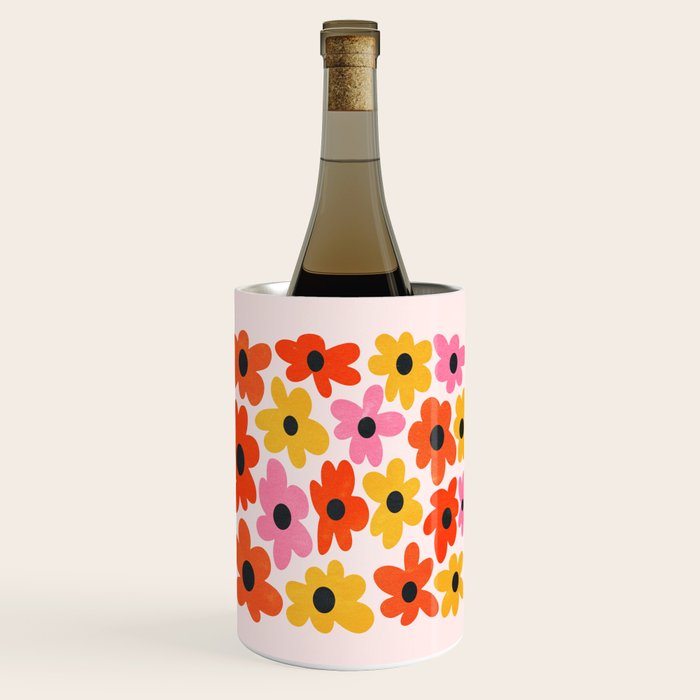 Retro Flowers: Pastel Edition Wine Chiller Gallery Image 3
