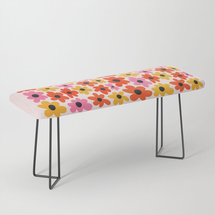Retro Flowers: Pastel Edition Bench Gallery Image 1