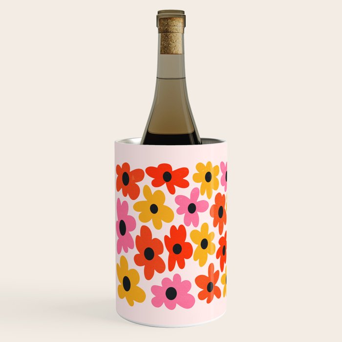 Retro Flowers: Pastel Edition Wine Chiller Gallery Image 2