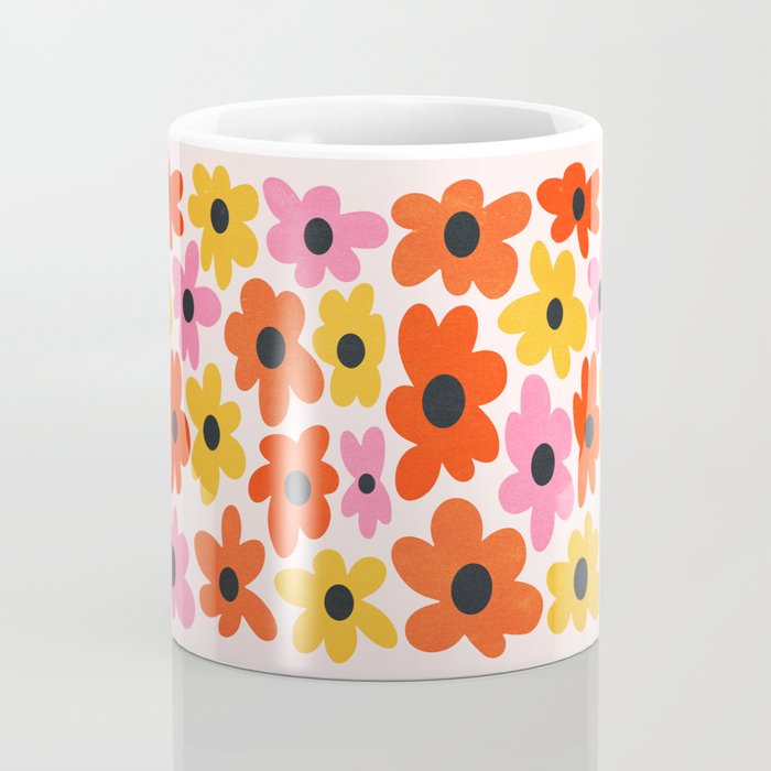 Retro Flowers: Pastel Edition Coffee Mug Gallery Image 4