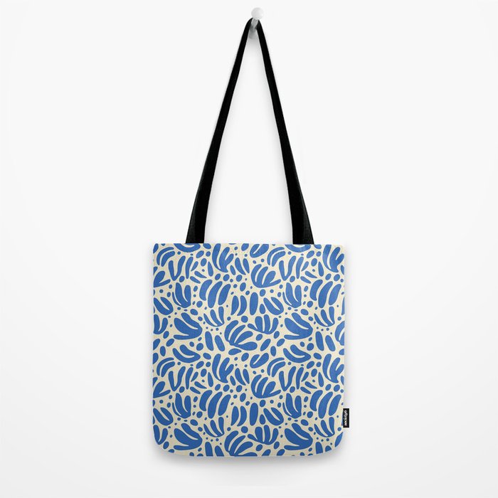 Abstract blue nature leaf shape art pattern Tote Bag Gallery Image 2
