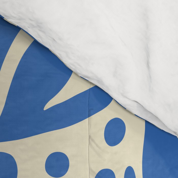 Abstract blue nature leaf shape art pattern Comforter Gallery Image 4