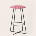 Large Nantucket Red Cabana Tent Stripes Stool Gallery Image 1