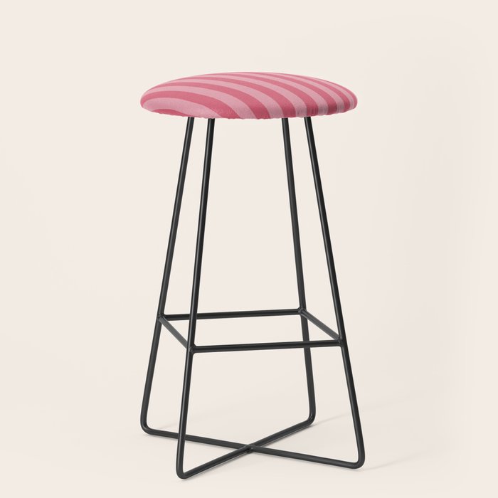 Large Nantucket Red Cabana Tent Stripes Stool Gallery Image 1