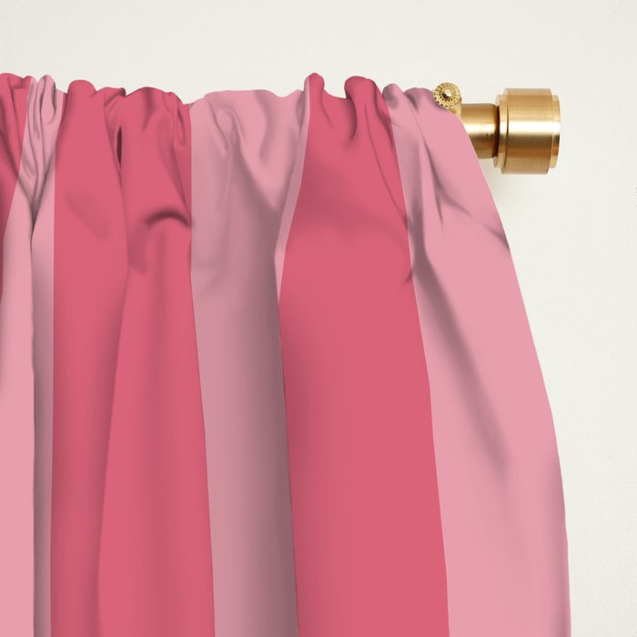 Large Nantucket Red Cabana Tent Stripes Window Curtain Gallery Image 2