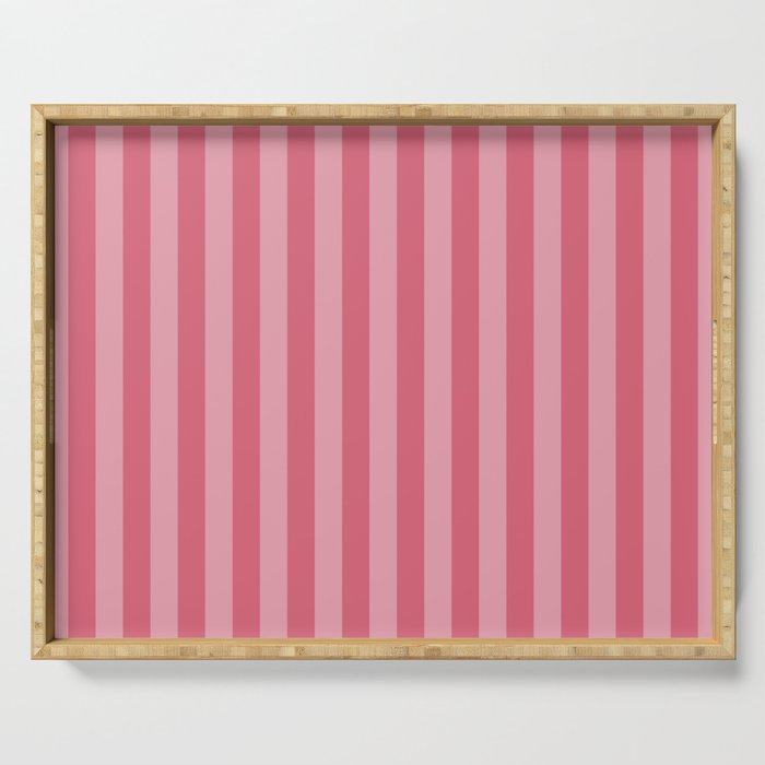 Large Nantucket Red Cabana Tent Stripes Serving Tray Gallery Image 1