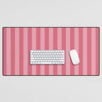 Large Nantucket Red Cabana Tent Stripes Desk Mat Gallery Image 1