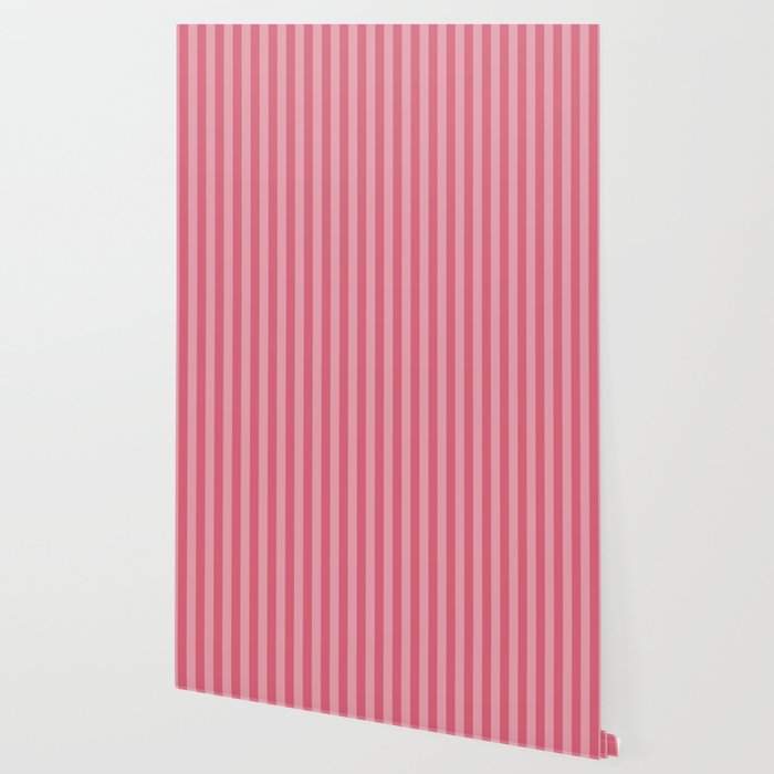 Large Nantucket Red Cabana Tent Stripes Wallpaper Gallery Image 2