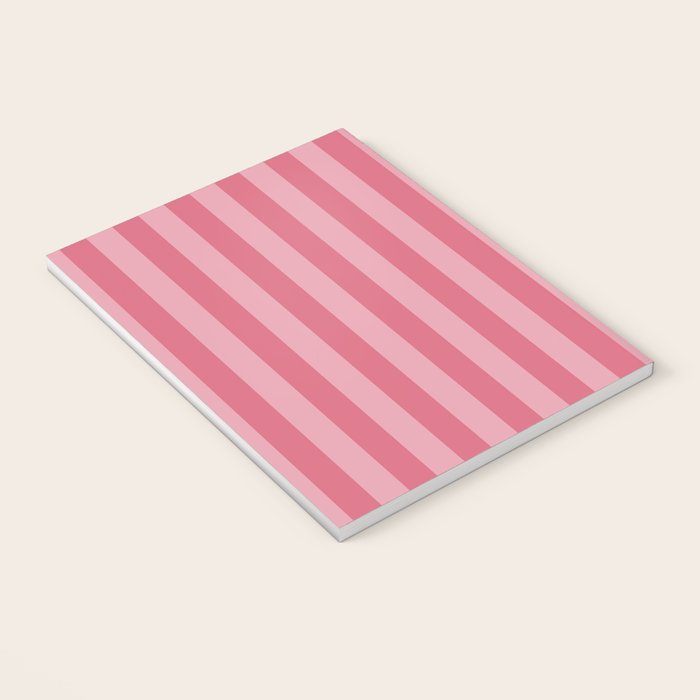 Large Nantucket Red Cabana Tent Stripes Notebook Gallery Image 3