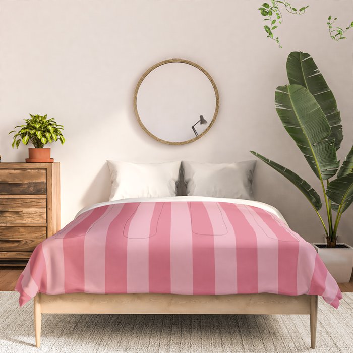 Large Nantucket Red Cabana Tent Stripes Comforter Gallery Image 3