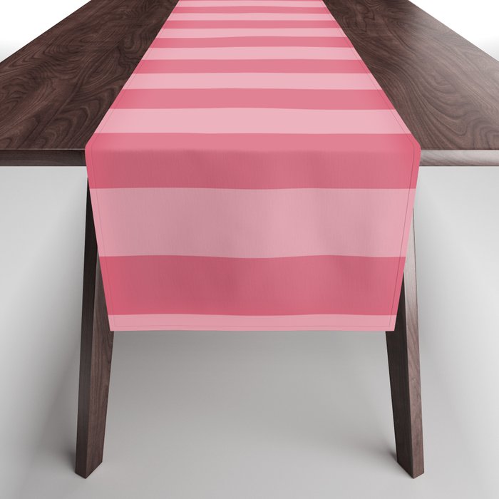 Large Nantucket Red Cabana Tent Stripes Table Runner Gallery Image 1