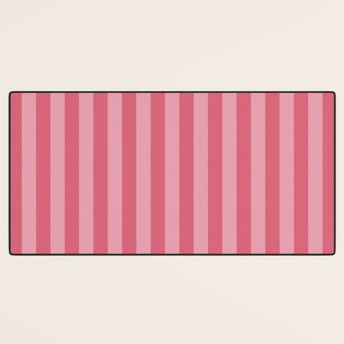 Large Nantucket Red Cabana Tent Stripes Desk Mat Gallery Image 3