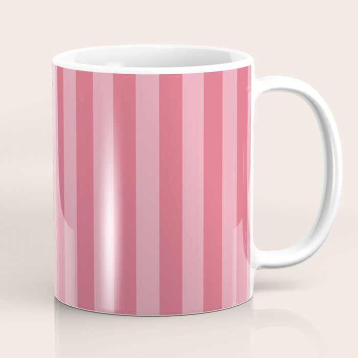 Large Nantucket Red Cabana Tent Stripes Coffee Mug Gallery Image 1