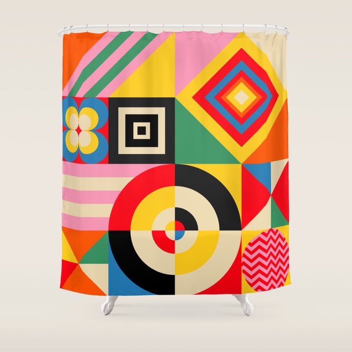 Happy Vibes Shower Curtain Gallery Image 1