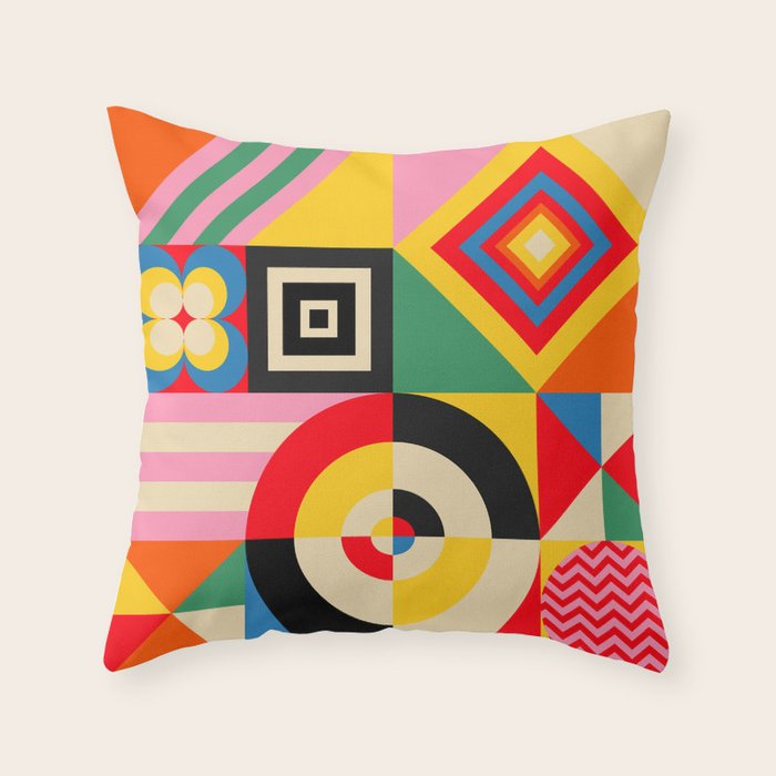 Happy Vibes Throw Pillow Gallery Image 1