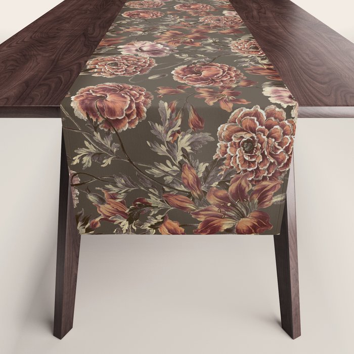 ORANGE LILY AND POPPY Table Runner Gallery Image 1