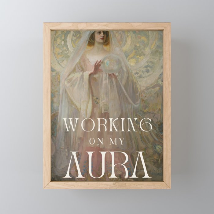 Working On My Aura Mini Art Print Gallery Image 1